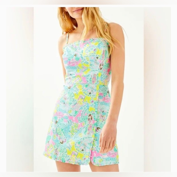 Lilly Pulitzer Jesse Romper “It all Started with a Juice Stand” Size 4 - Picture 2 of 9